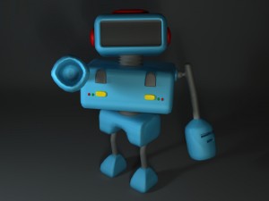 cartoon robot rigged 3D Model