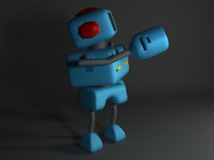 cartoon robot rigged 3D Model