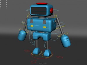 cartoon robot rigged 3D Model