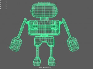 cartoon robot rigged 3D Model