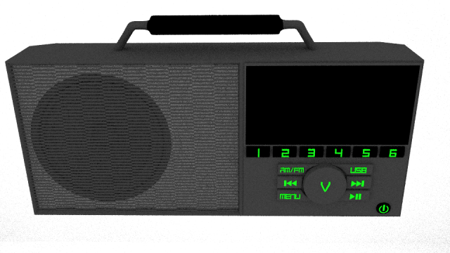 radio Modèle 3D .c4d .max .obj .3ds .fbx .stl .blend 