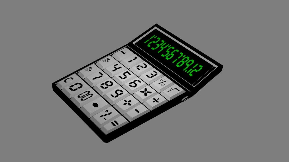 calculator 3D Model .c4d .max .obj .3ds .fbx .stl .blend 