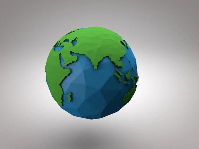 terre low poly Modèles 3D en vedette .c4d .max .obj .3ds .fbx .stl .blend 