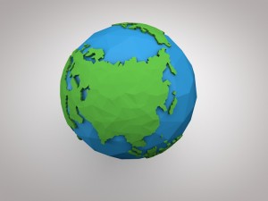 earth low poly 3D 프린트 모델