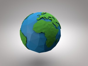 earth low poly 3D 프린트 모델