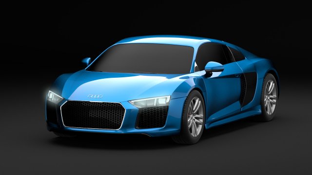 audi r8 v10 2016 3Dモデル .c4d .max .obj .3ds .fbx .stl .blend 