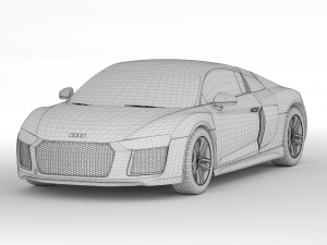 audi r8 v10 2016 3Dモデル