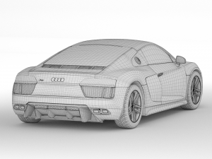 audi r8 v10 2016 3Dモデル