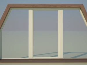 Fenster 3 au&szlig;en 3D Modell