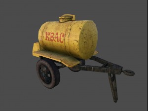 barrel for sale drinks ussr low poly 3D Model