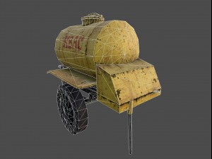 barrel for sale drinks ussr low poly Model 3D