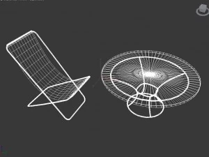 パティオ用家具セット2 3Dモデル