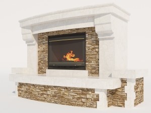 fireplace marble 3D 모델