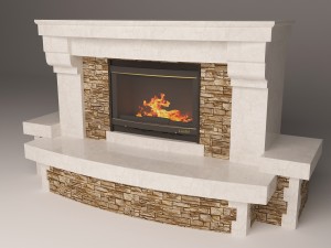 fireplace marble 3D 모델