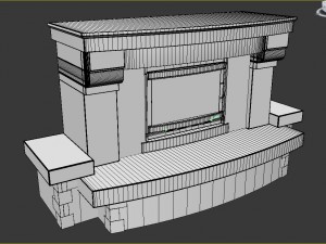 fireplace marble 3D 모델