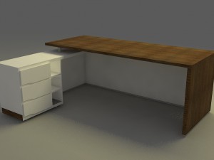 desk of the director Modelo 3D