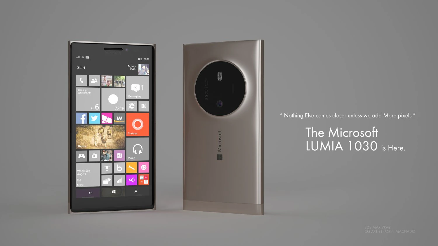 microsoft lumia 1030 3D Model .c4d .max .obj .3ds .fbx .stl .blend