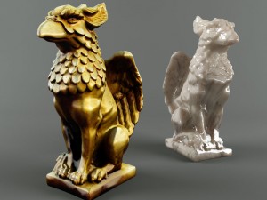 a statuette of a griffin 3D Model