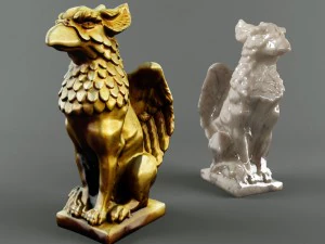 그리핀 조각상 3D 모델