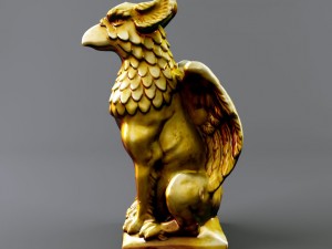 a statuette of a griffin 3D Model
