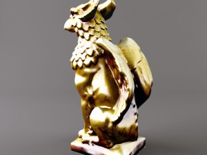 a statuette of a griffin 3D Model