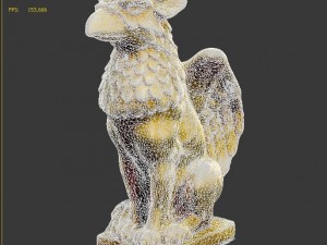 a statuette of a griffin 3D Model