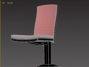onvertible an armchair for auditorium 3Dモデル