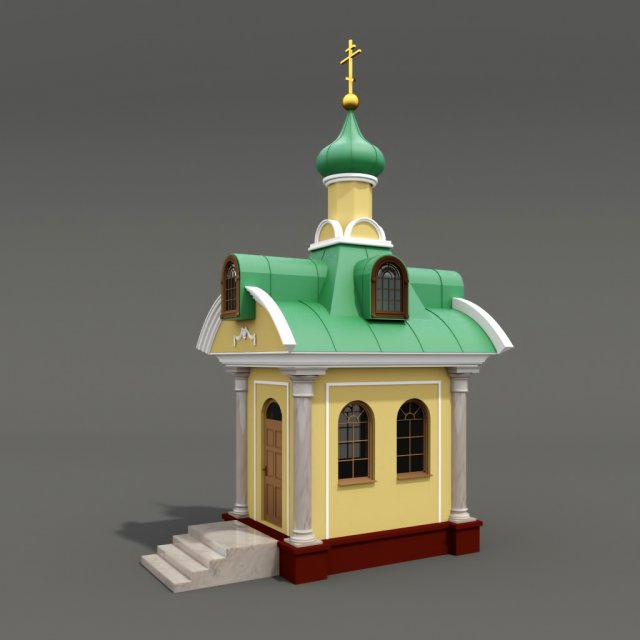 blessing of water chapel 3D मॉडल .c4d .max .obj .3ds .fbx .stl .blend 
