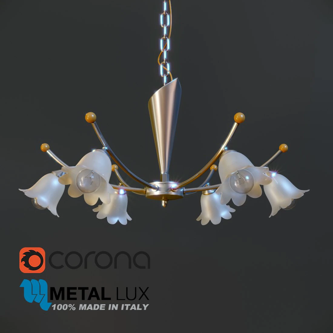 chandelier metal lux lotto 80166 3D Model .c4d .max .obj .3ds .fbx .stl .blend