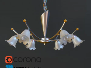 l&aacute;mpara de ara&ntilde;a de metal lux lotto 80166 Modelo 3D