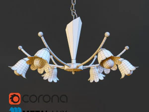 chandelier metal lux lotto 80166 3D Model