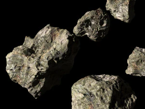 detailed meteorites set 3D Model