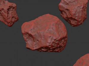 detailed meteorites set 3D Model