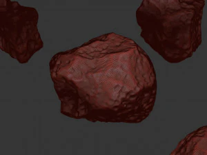 detailed meteorites set 3D Model