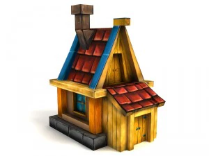 bajkowy dom Model 3D