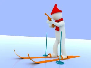 homens com as olimp&iacute;adas de inverno Modelo 3D