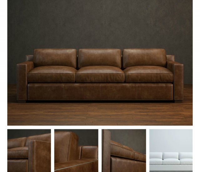 high-quality leather sofa Model 3D .c4d .max .obj .3ds .fbx .stl .blend 