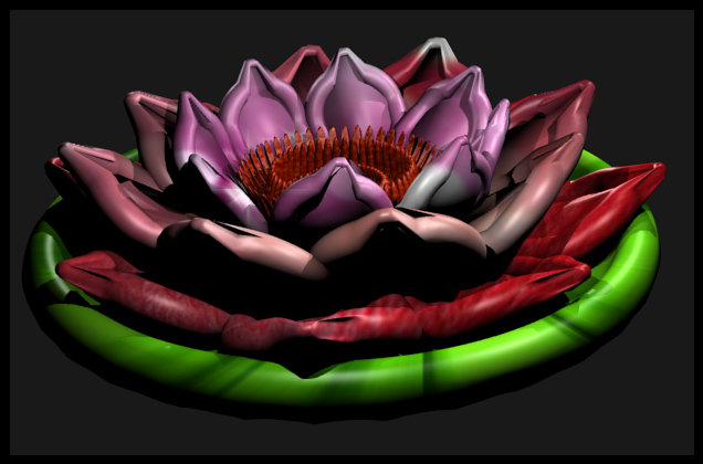 waterlily 3D Modell .c4d .max .obj .3ds .fbx .stl .blend