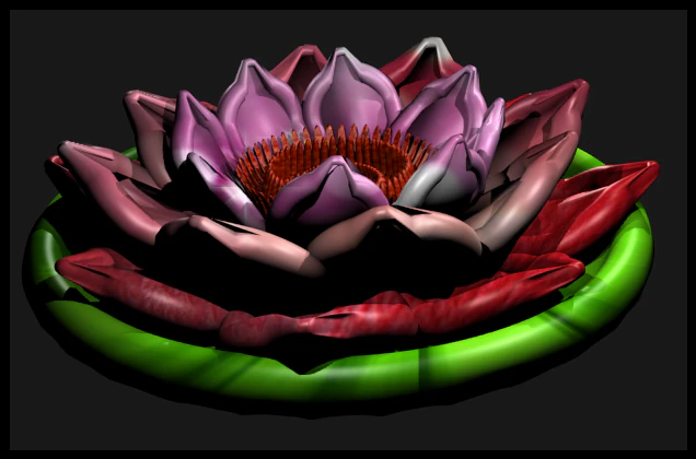 waterlily 3D Model .c4d .max .obj .3ds .fbx .stl .blend 