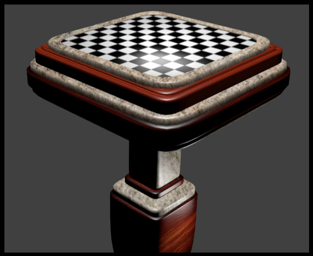 chess table 3D Model .c4d .max .obj .3ds .fbx .stl .blend