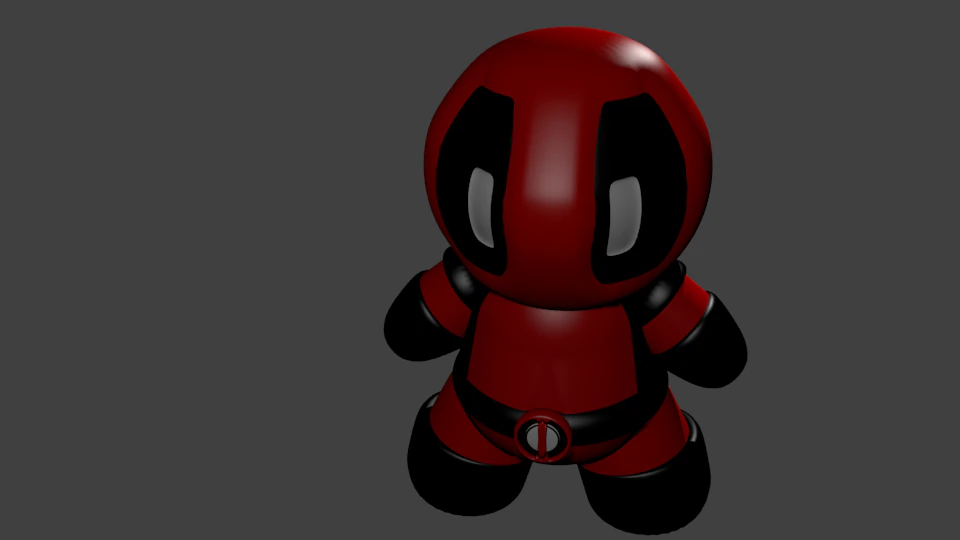 deadpool chibi 3D Model .c4d .max .obj .3ds .fbx .stl .blend 