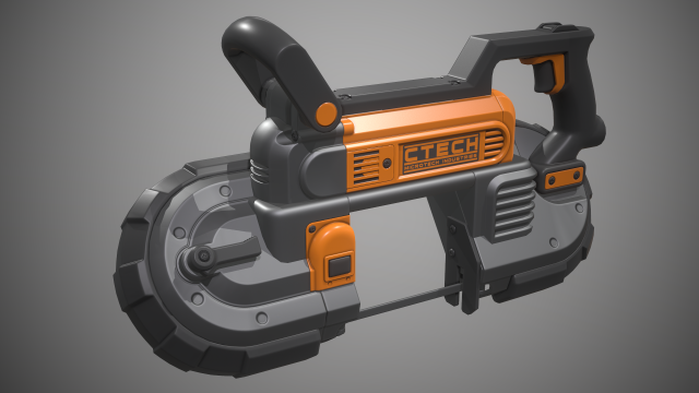 portable band saw Modello 3D .c4d .max .obj .3ds .fbx .stl .blend 