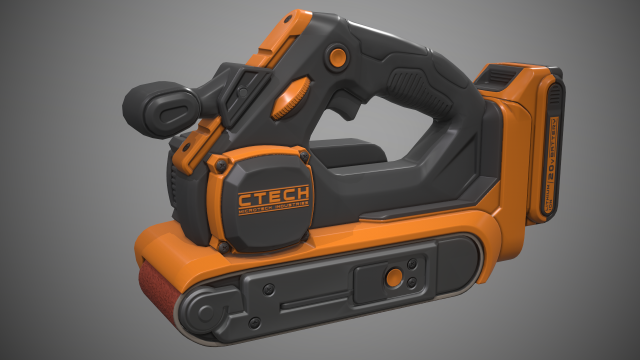 portable belt sander 3D Model .c4d .max .obj .3ds .fbx .stl .blend 