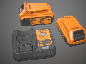 battery charging station 3D-Modell