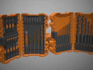 drill bit set Modèle 3D
