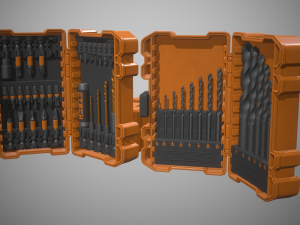 drill bit set Modèle 3D