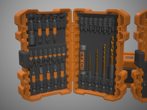 drill bit set Modèle 3D