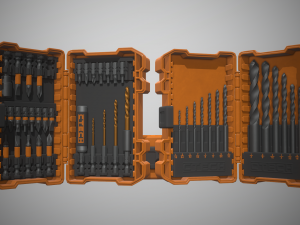 drill bit set Modèle 3D