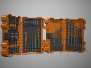 drill bit set Modèle 3D