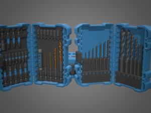 drill bit set Modèle 3D